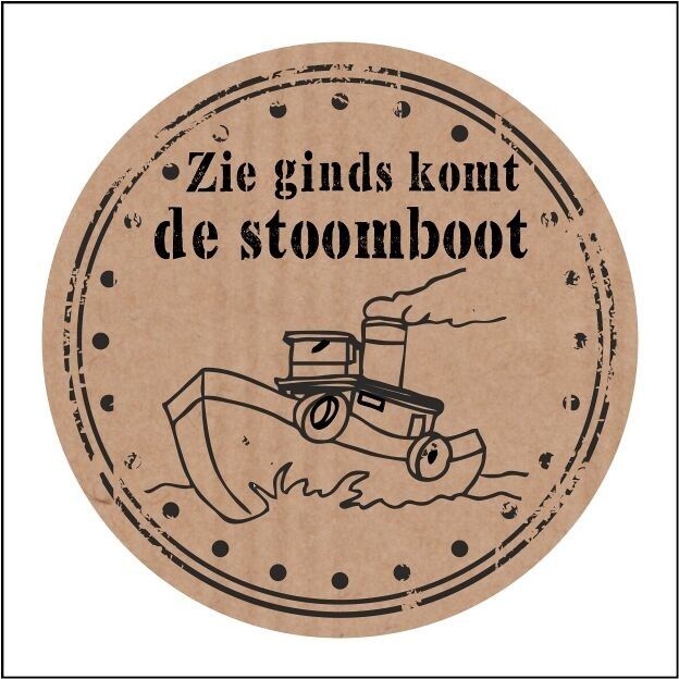 Sinterklaas - battello a vapore - Etichetta dei desideri - rotolo da 500 pezzi