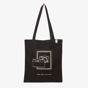 Tote bag photo en coton bio. Collection de citations d'artistes 1