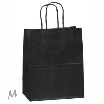 Grand sac kraft – Noir (100 pièces)