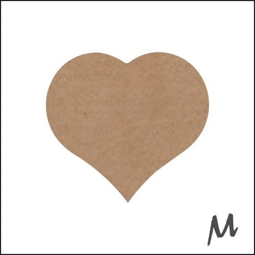 heart labels - kraft | roll of 500 pieces