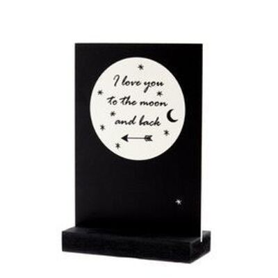 Te amo hasta la luna - Placa decorativa