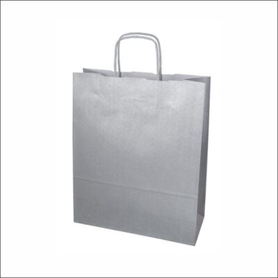 Sac kraft moyen – Argent (100 pièces)