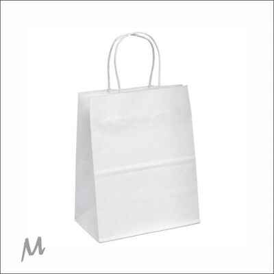 Kraft bag medium – White (100 pieces)