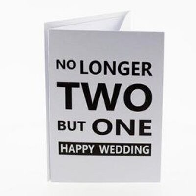Connect cards - No longer two but one - Happy wedding