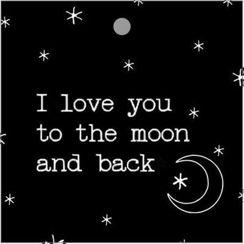 I love you to the moon - kadokaartje