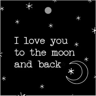I love you to the moon - kadokaartje