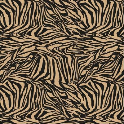 Papier cadeau - Kraft Zebra - 50cm x 150 mètres