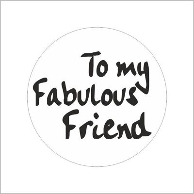 Label - Fabulous friend-Blanc