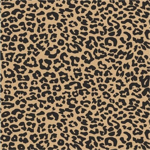Gift wrapping paper - Kraft Panther - 50cm x 150 meters