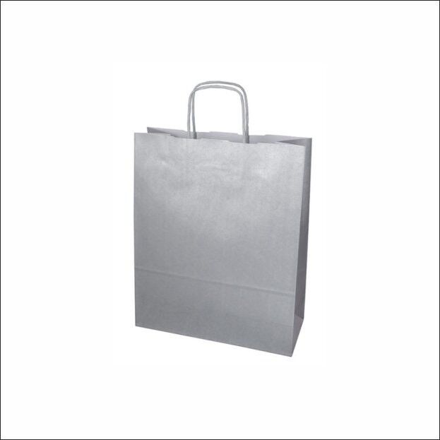 Sacchetto di carta (S) – Argento / Grigio chiaro - (100 pezzi)