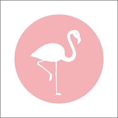 Etikett - Flamingo - 250 Stück