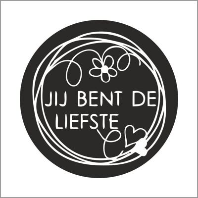 Jij bent de liefste - Wensetiket