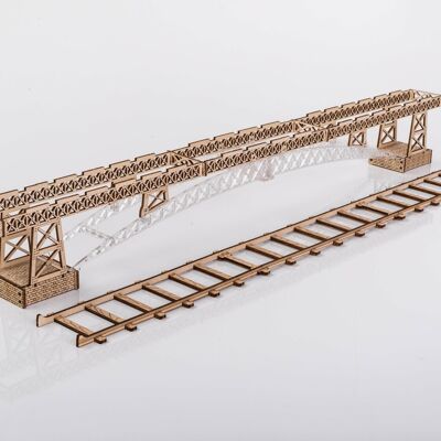 Bridge and rails for locomotive