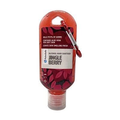 Botellas con clip de gel desinfectante de manos perfumado premium - Jingle Berry