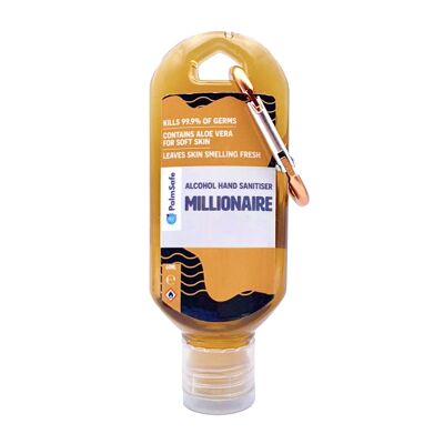 Botellas con clip de gel desinfectante de manos perfumado premium - Millionaire