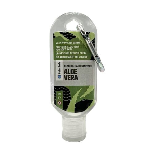 Clip Bottles of Premium Scented Hand Sanitiser Gel - Aloe Vera - no added scent or colour