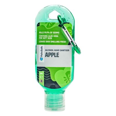 Botellas con clip de gel desinfectante de manos perfumado premium - Apple
