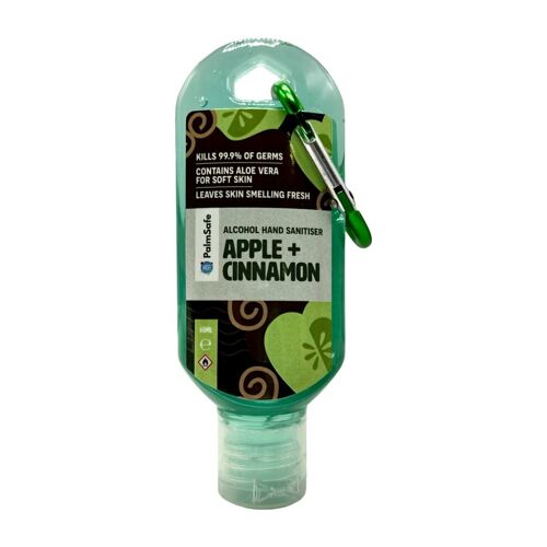 Clip Bottles of Premium Scented Hand Sanitiser Gel - Apple & Cinnamon