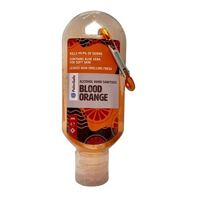 Clip Bottles of Premium Scented Hand Sanitiser Gel - Blood Orange