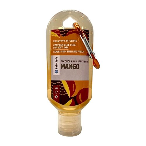 Clip Bottles of Premium Scented Hand Sanitiser Gel - Mango
