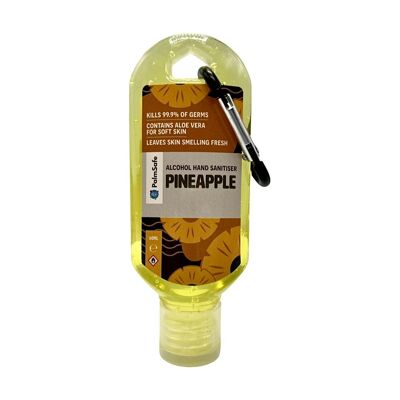 Clip Bottles of Premium Scented Hand Sanitiser Gel - Pineapple