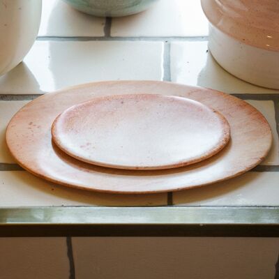 Pink Soapstone Oval Plate Large