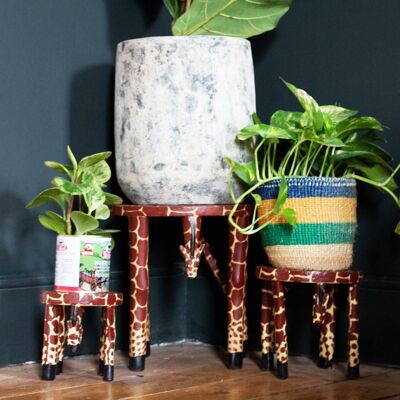 Kenyan Giraffe Stool / Plinth- Medium