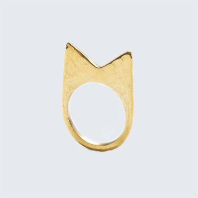 Mamba Textured Brass Ring