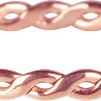 R1011 Curvy Tiny Chain Rosegoldplated Steel
