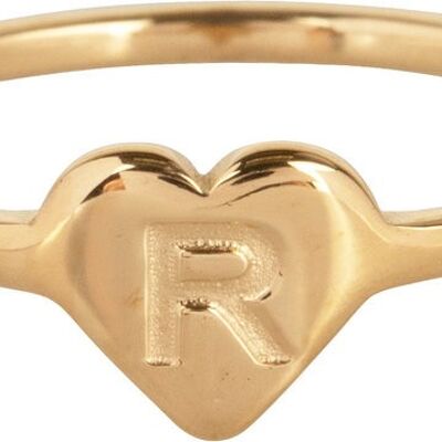 R1015-R Letter R In My Heart Gold
