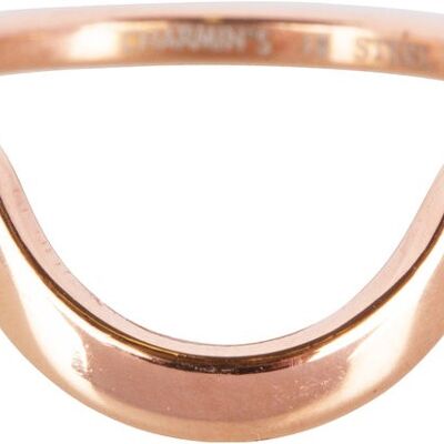 R554 Half Moon Plain Rose Gold Steel