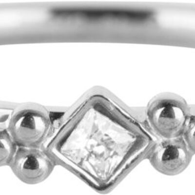 R615 Royal Square Shiny Steel Crystal CZ