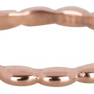 R864 Ovals Shiny Steel RoseGold