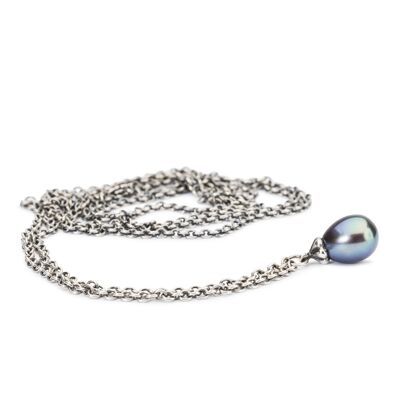 Collar Fantasía con Perla de Pavo Real 70 cm