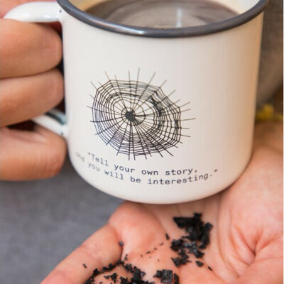 Spider Enamel Mug. Artist Quotes Collection