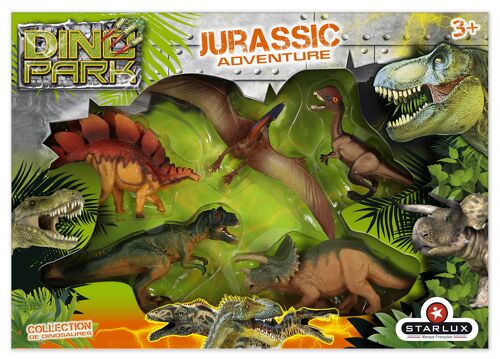 Coffret 5 Dinosaures + Fiches Détaillées - Collection Jurassic - Jeu éducatif - Dès 3 ans - STARLUX DINOPARK - 815024