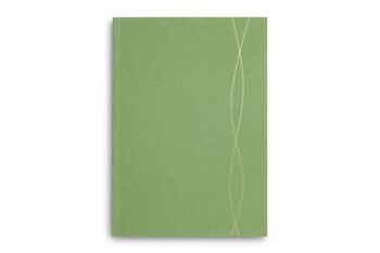 A5 Bullet Journal en vert moyen, carnet pointillé, papeterie 1
