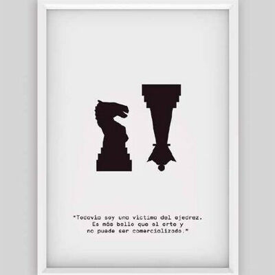 Chess Print A4. Artist Quotes Collection