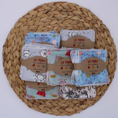 7 sets of 5 bamboo wipes