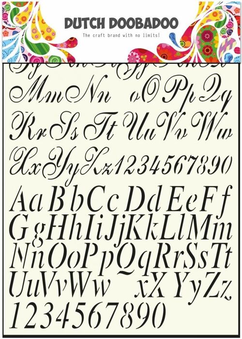 Dutch Stencil Art A4 Alphabet 2