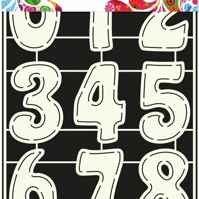 Dutch Stencil Art A4 Numbers