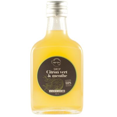 Sirope artesanal de lima y menta fresca 200 ml