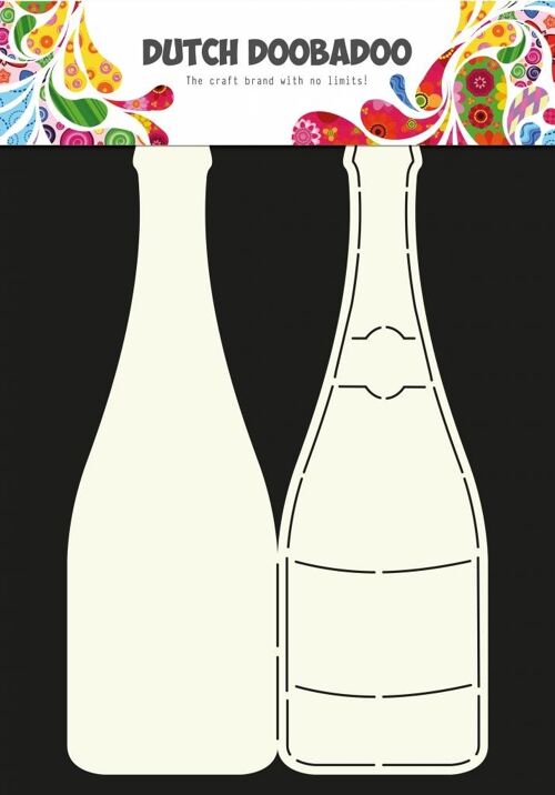 Dutch Card Art A4 Champagne bottle