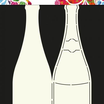 Dutch Card Art A4 Bottiglia di Champagne