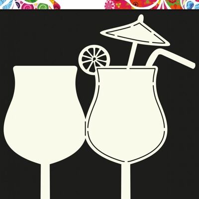 Dutch Fold Card Art Cocktail A5