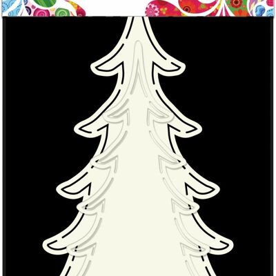 Dutch Fold Card Art Xmas Tree (2x)