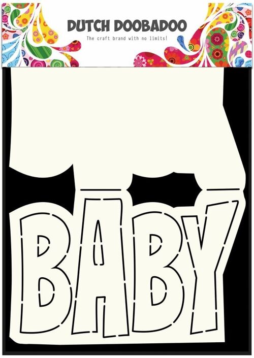 Dutch Card Art Text 'Baby' A5