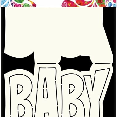 Dutch Card Art Text 'Baby' A5