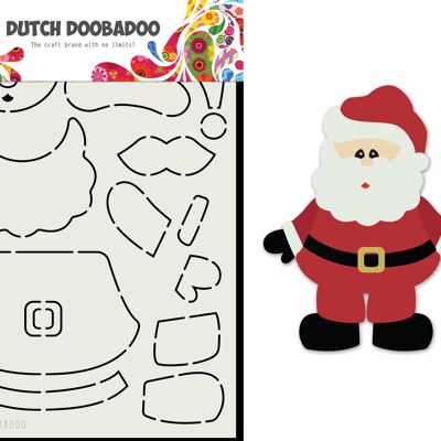 DDBD Card Art aufgebauter Weihnachtsmann