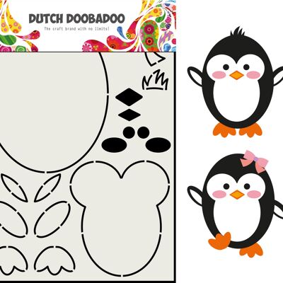 DDBD-Kartenkunst aufgebaut Pinguin